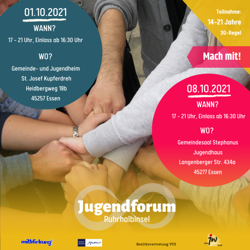 Werbepost Jugendforum Ruhrhalbinsel am 08.10.2021